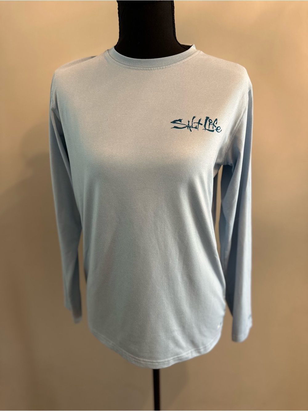 Salt Life Youth Large Long Sleeve Tee - Light Blue